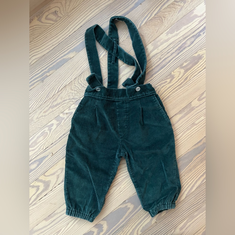 Vintage Green Corduroy Overalls